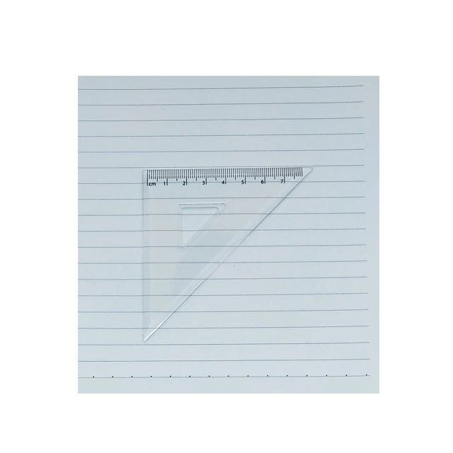 
4pcs transparent student ruler set square ruler with protractor 