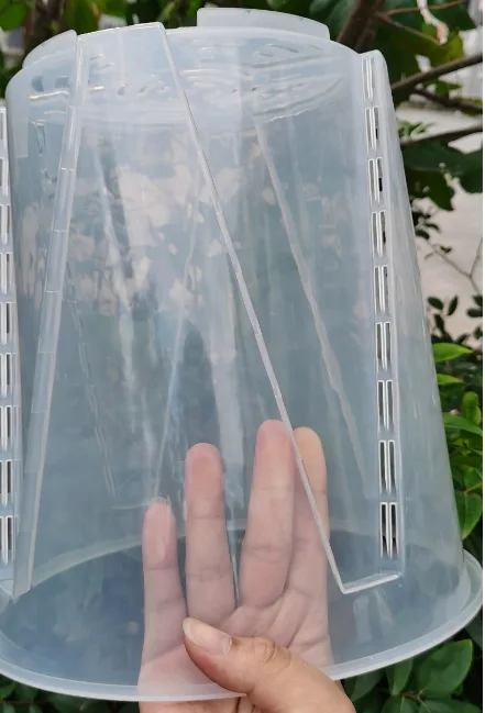 garden supplies wholesale price cheap pp transparent orchid planter clear plastic pots for plants