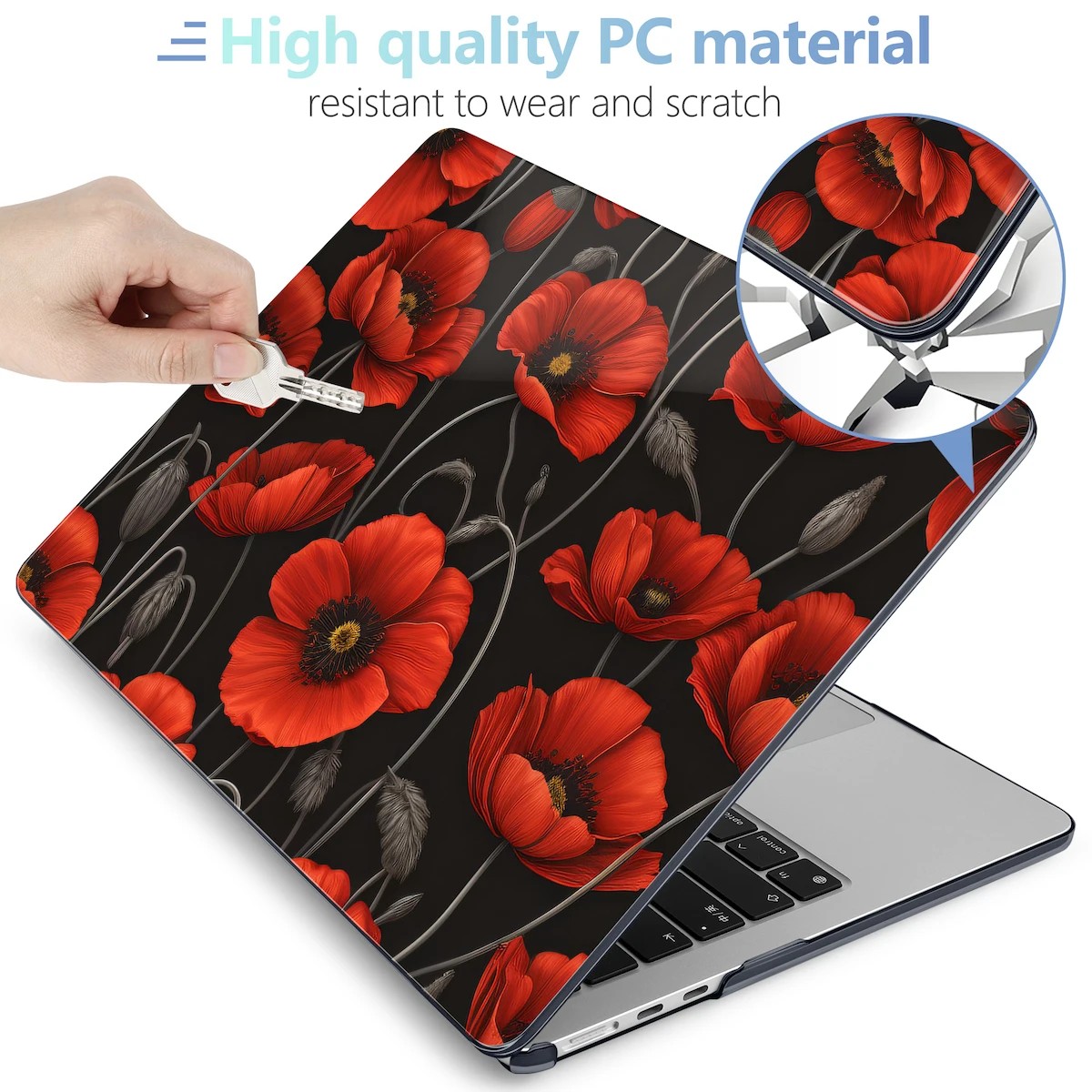 Batianda Wholesale UV Black crystal painted laptop plastic hard case For Macbook 11 12 13 14 15 16 Air Pro M3 M2 M1 Chip