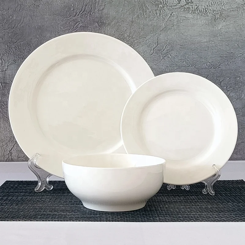 12 piece plain white dinner sets ceramic tableware set classic ceramic dinnerware