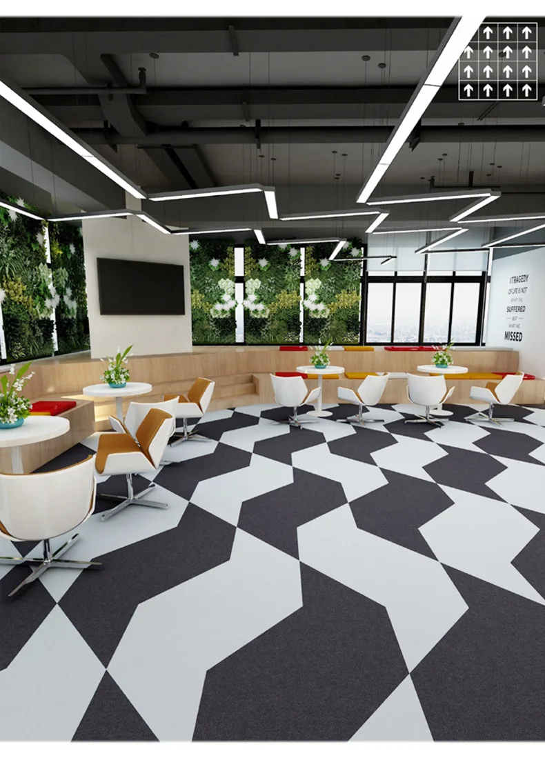 Buy 50 By 50 Buy Cheap Price Removable Thick Commercial Nylon Square Adhesive 50*50 Office Rug Carpet Tiles Floor For Sale