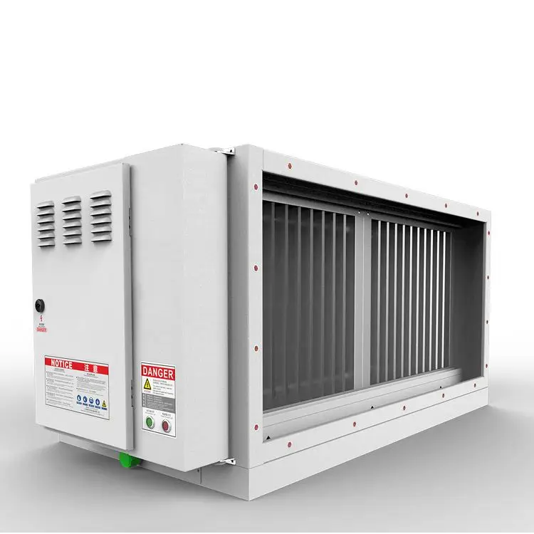 Self wash electrostatic precipitator with 95-98% smoke grease efficiency for commercial kitchen eco-friendly emission