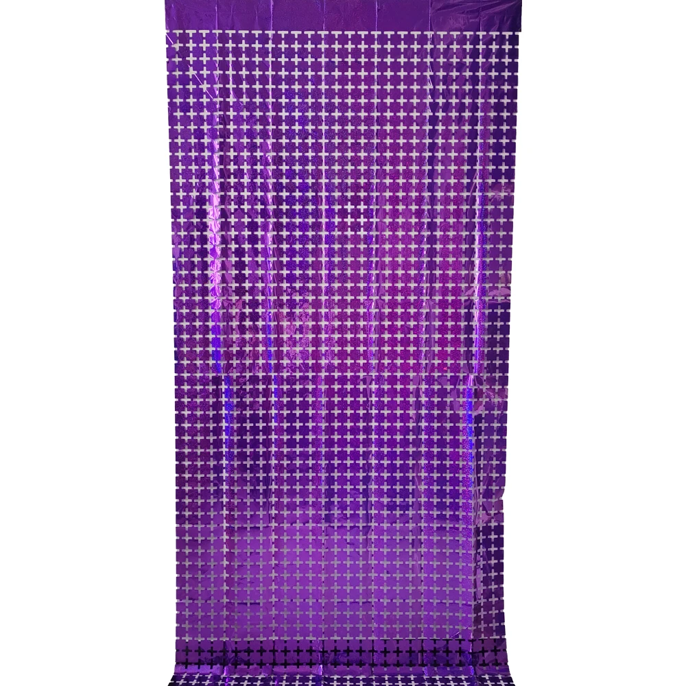 Metal laser small square curtains for photo background wall decoration at carnival bachelor party provided by China factory