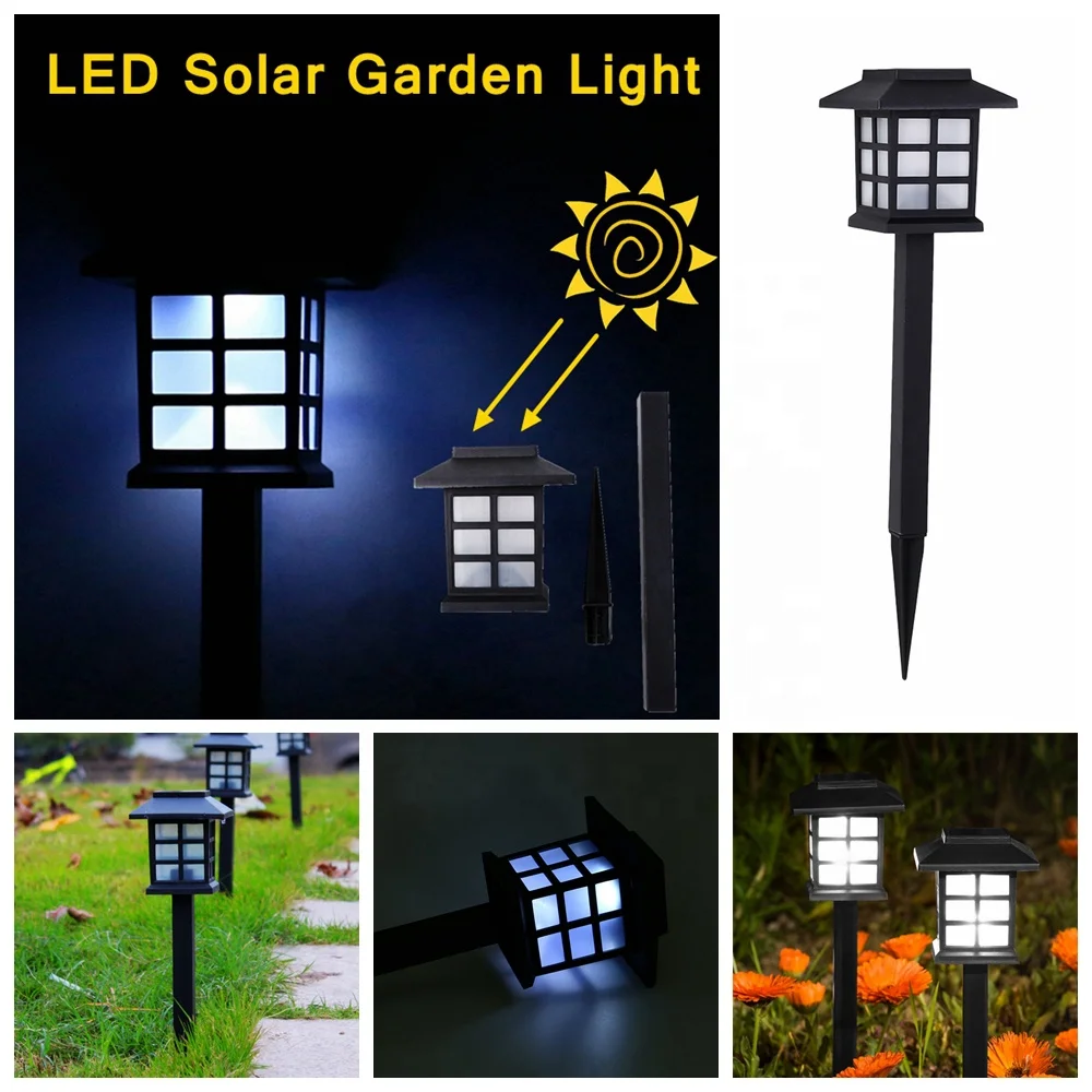AMAZON HOT SALE Solar powered auto working outdoor lawn lights and garden backyard path lamp