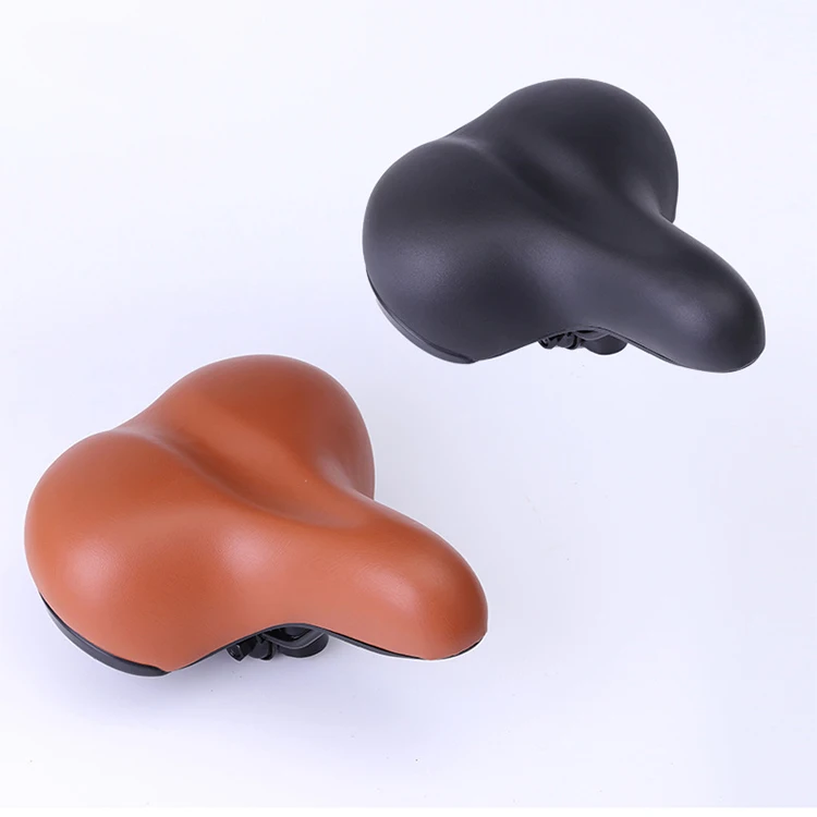Vintage Leather Saddle Seat Cushion Road Bike town bike Sport Saddle Brown Cycling Saddle Bike Seat for unisex