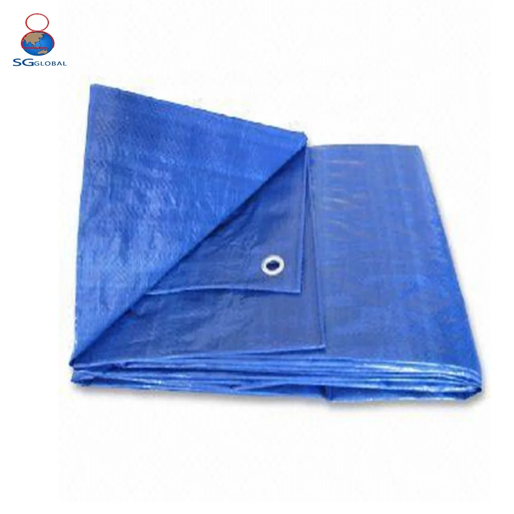 Fireproof Tent Laminated Heavy Duty Tarpaulin Fabric Sheet Virgin PE Tarp Plastic GRS CE Certified Waterproof Coated Blue Woven