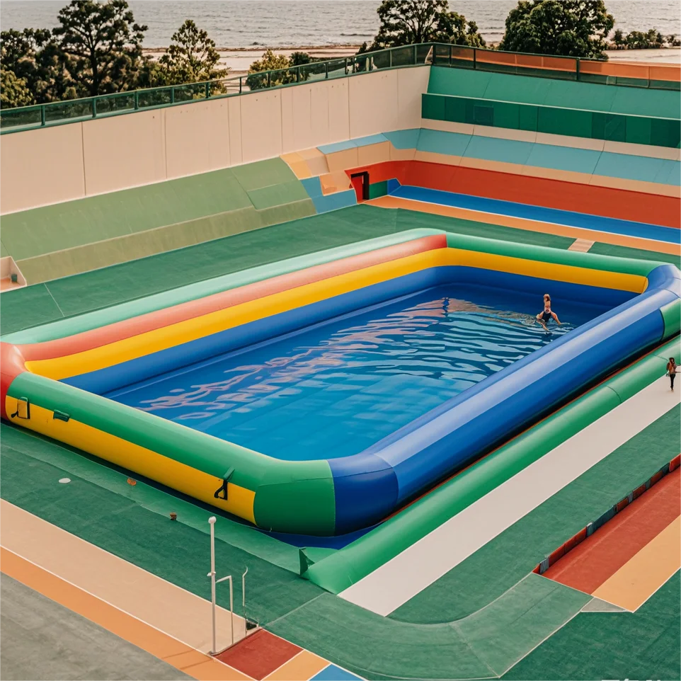 XZ OEM ODM New Design Portable Large Outdoor Volleyball Soccer Courts Beach Sports Air Inflatable Water Pool