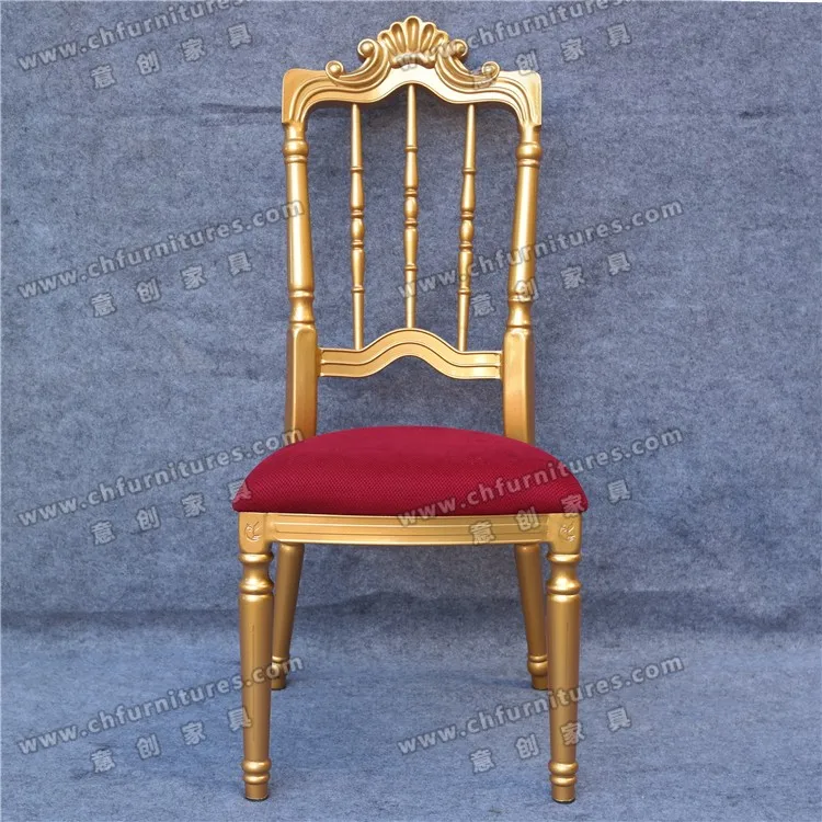 Hot sale Modern Luxury  Gold Metal with Dining Throne for Hotel , Restuarann table chair.