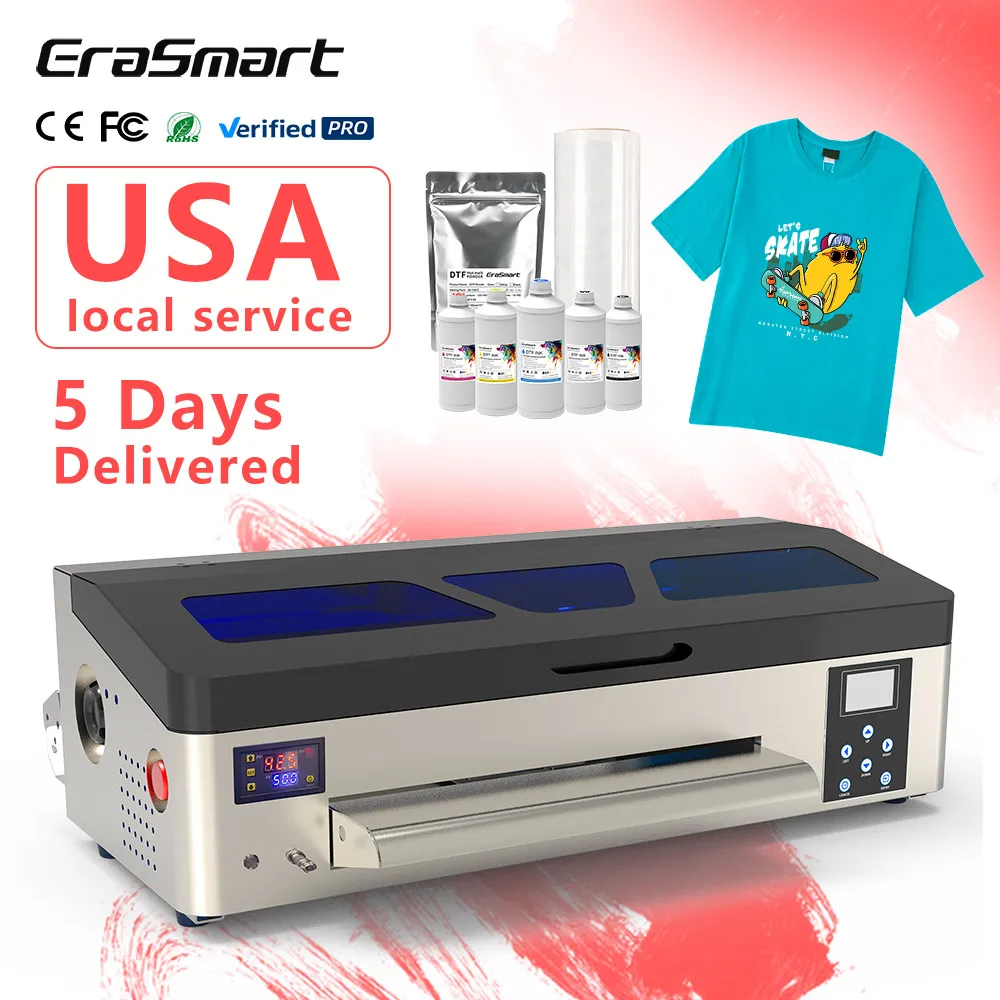 EraSmart A3 Color White Toner XP600 Printhead Tshirt Impresoras T Shirt DTF Printer Printing Machine For Small Business T-shirt