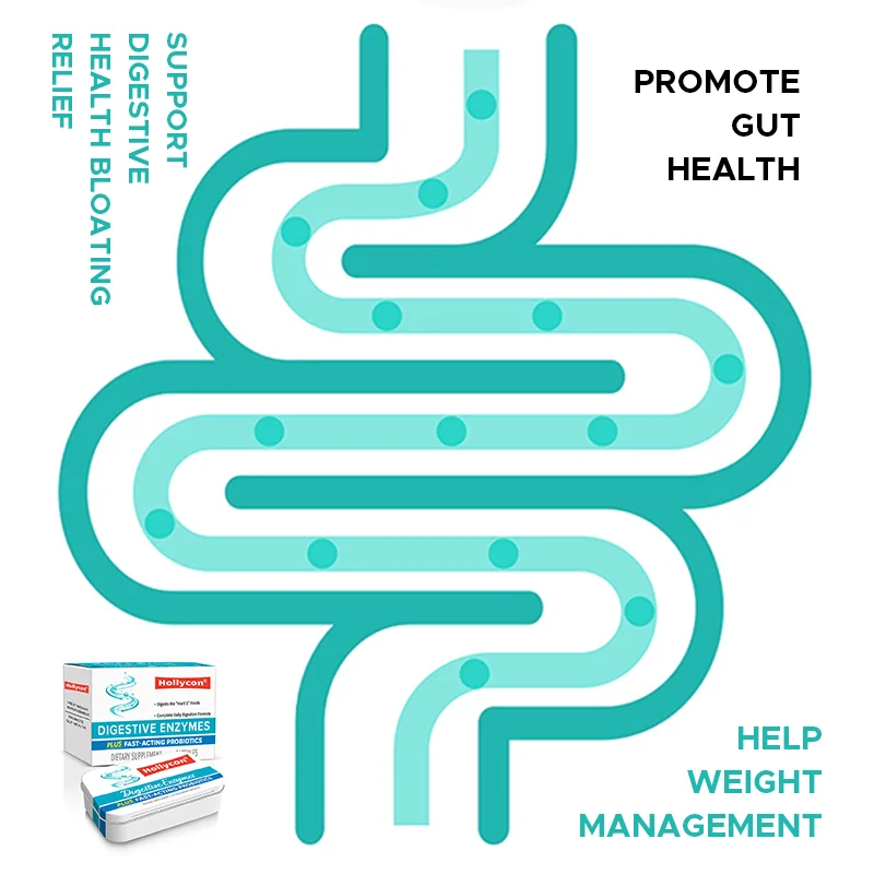 Supplier Support Digestive Health Probiotics Blend Enzyme Powder Bloating Relief Gut Health Slimming Digestive Enzymes Capsules