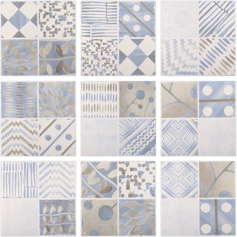 High quality handmade classic design ceramic flower floor tiles