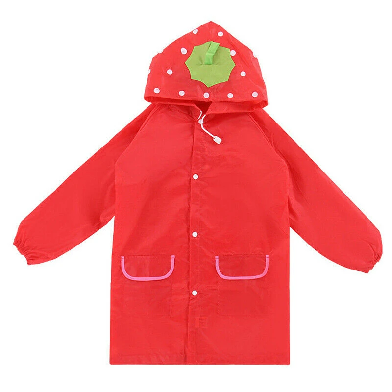 Plain Color Kids Red Raincoat High Quality Kids Raincoat Rain Boots Kids Waterproof