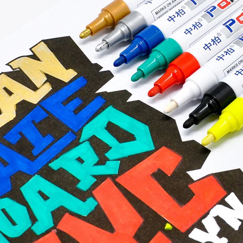 SP111 Jobsite Marker Pen Metal Rock Painting Wood Plastic Canvas Mugs Permanent Paint Marker