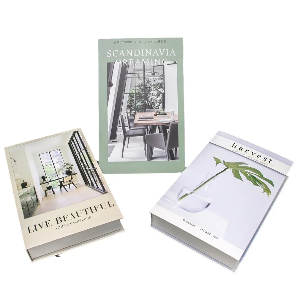 AHMH Fashion Fake Farm House Decorative Brand Name Brand Luxury Books Farmhouse for Display