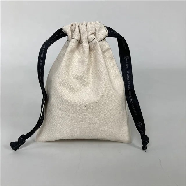 Small Pouch Cloth Bag Drawstring Custom White Cotton Gift Bag Drawstring Small Cotton Linen Drawstring Gift Bag