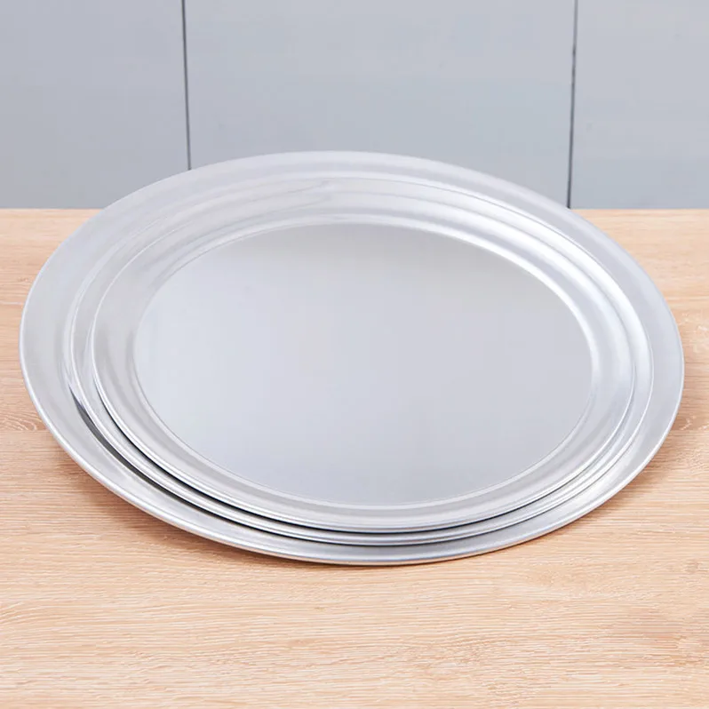 Round Aluminum Foil Food Container  Oven Friendly Round Pizza Baking Tray For Pizza Baking Tray