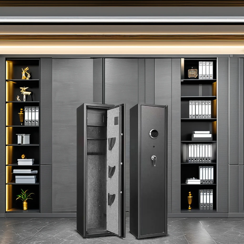 Manufacturer Wholesale Custom Biometric Fingerprint Lock Large Metal Storage Cabinets Gun Safes Electronic Hotels safe box