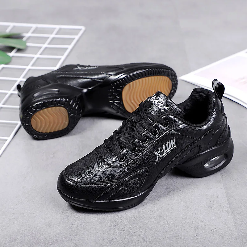 Happy Original lace up outdoor Walking Shoes Women Fashion Sneakers Comfort Wedge Platform Loafers air cushion dancing shoes