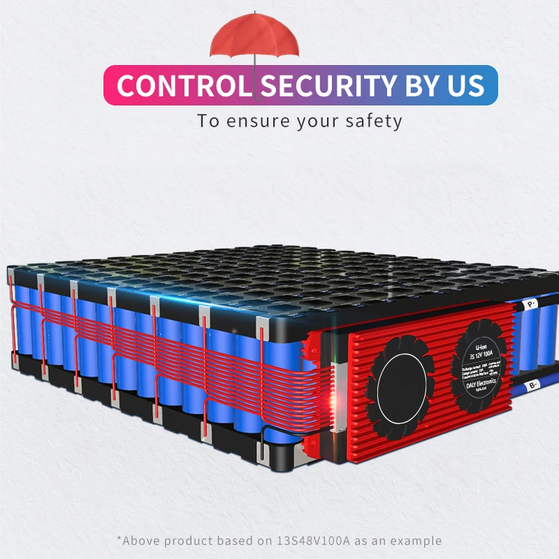 Daly Lifepo4 bms 4s 12V 100a waterproof battery pack management system for E-motor or Storage