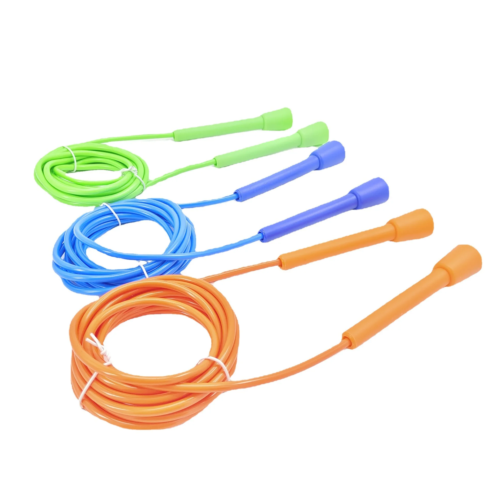 2021 Manufacturer Custom PVC Durable Jump Rope 4mm 5mm 6mm Colorful Adjustable 3.05m Length Durable Fitness Training Skipping Ro