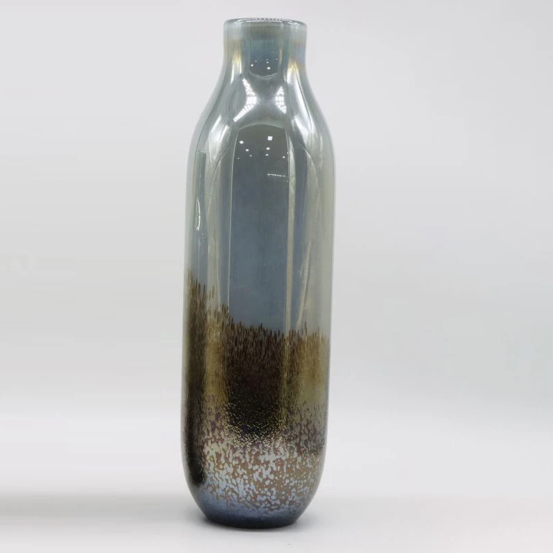 New Arrival Round Blue  Opaque Vase Accessories Hookah Base Glass Shisha Bottle for Home Decor