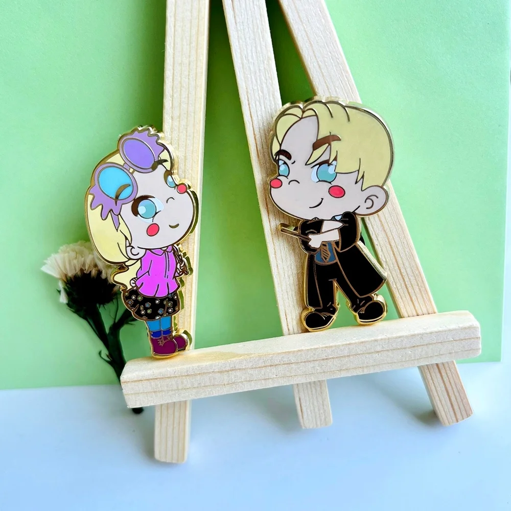 Customized lapel pins luna lovegood enamel pin or harry anime lapel pin potter