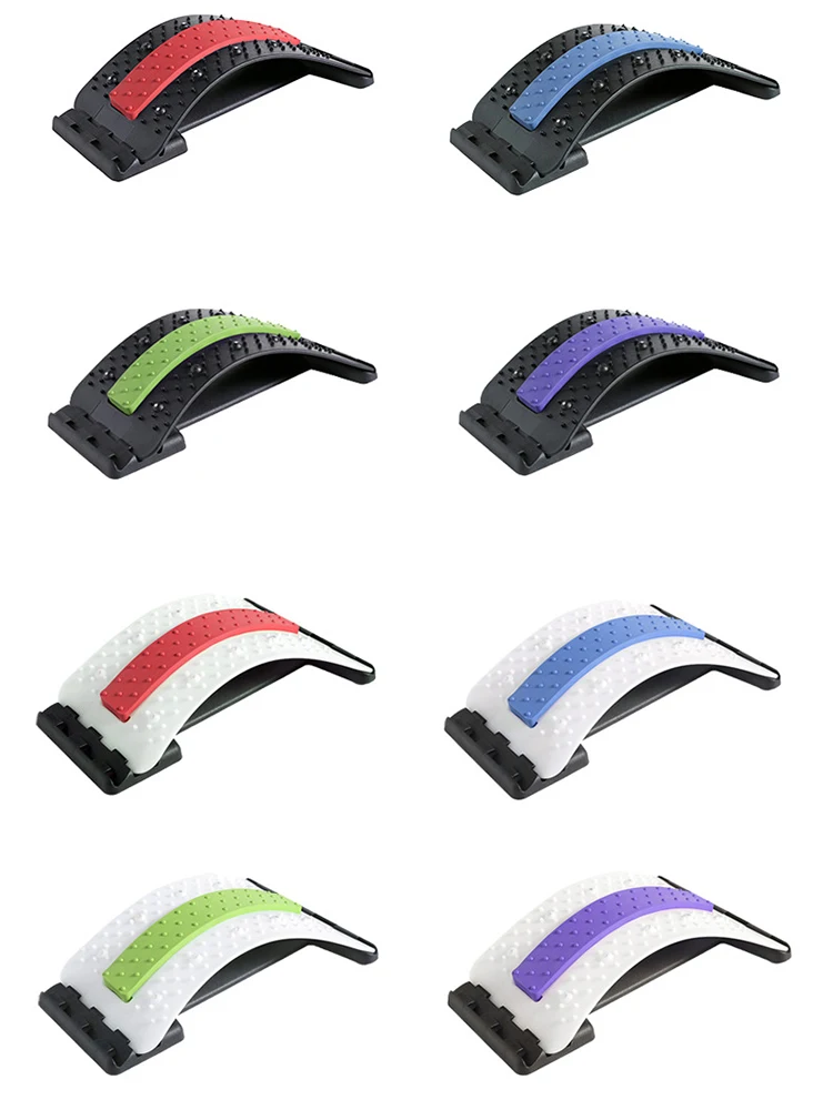 with Magnetic Acupressure Points Cotton Strip Pain Relief Massager Lumbar Stretching Support Device Back Stretcher