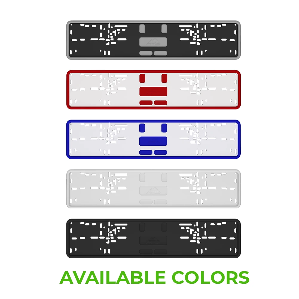 Grey Silicone License Plate Frame, Rain-Proof, Anti-Rust and Anti-Rattle for Car Plate Frame