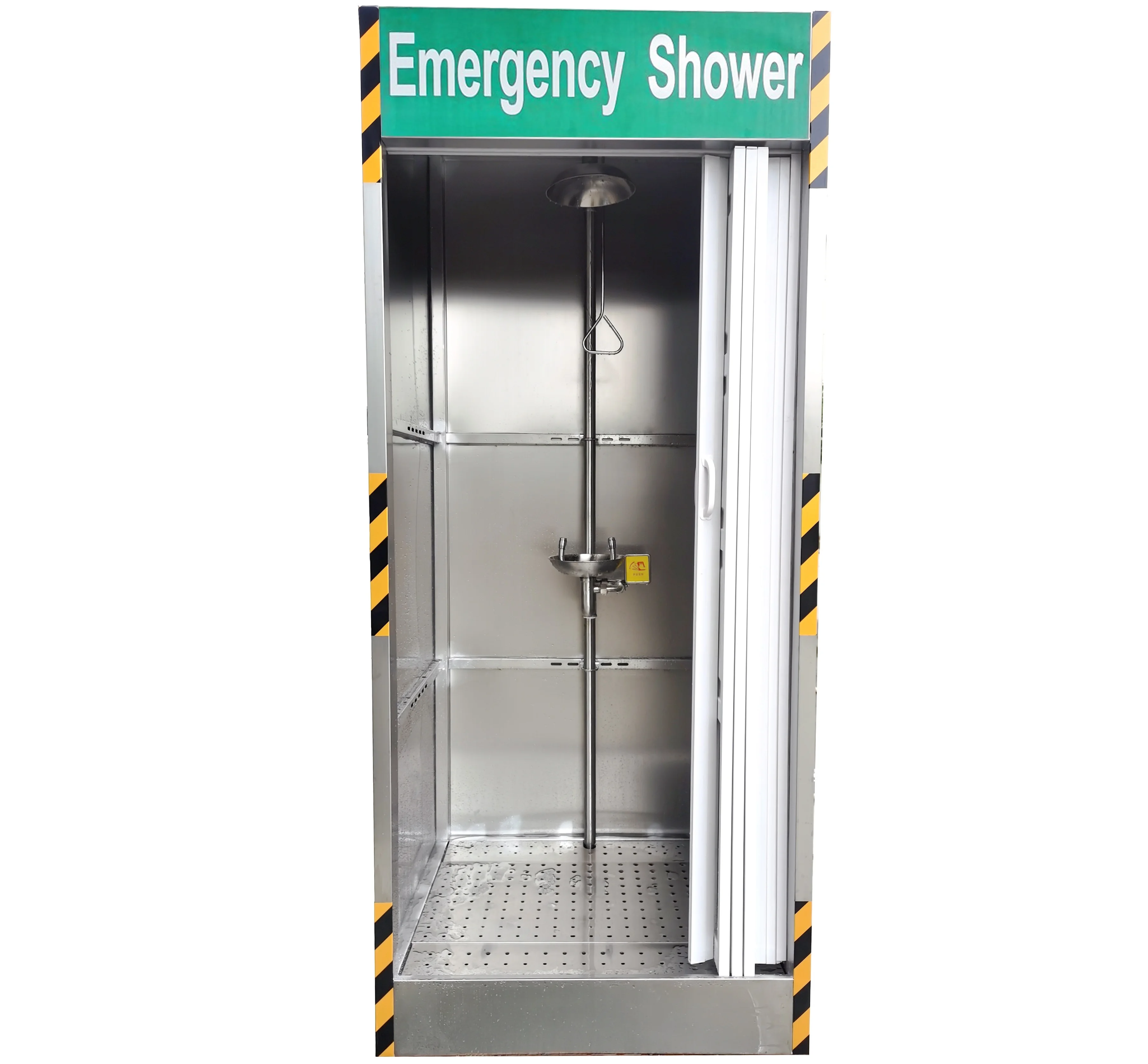 Stainless Steel Enclosed Safety Shower and Eye Wash Cabin