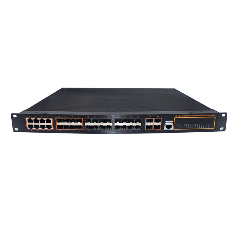 AS-EFS8G24F4T-RM Industrial 8 ports 24 SFP Rackmount Gigabit Managed Wide range DC Input RJ45 Ethernet Switch
