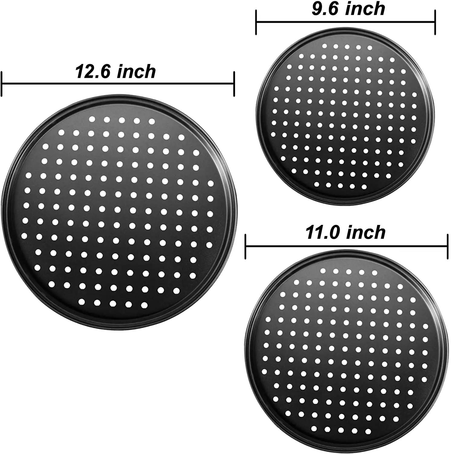 Baking Steel Pizza Pan with Holes  Round Pizza Pan for Oven Bakeware Pizza Tray