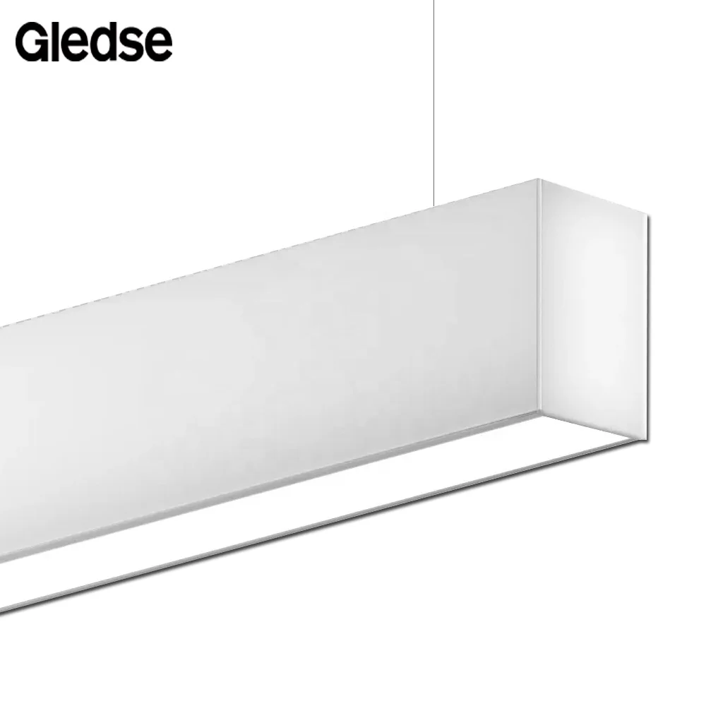 4FT 8FT 40w 60w customized slim linkable  linear led pendant surface-mounted luminaire for office light