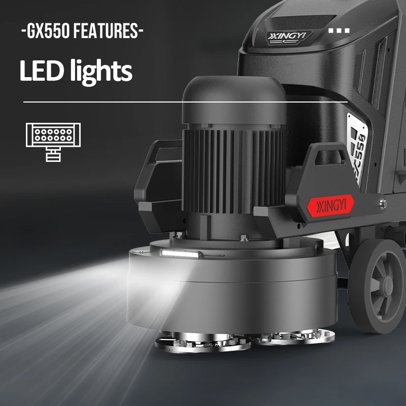 Скидка GX550 3 головки однофазный 220 В/380 В планетарный эпоксидный шлифовальный станок для пола бетонный