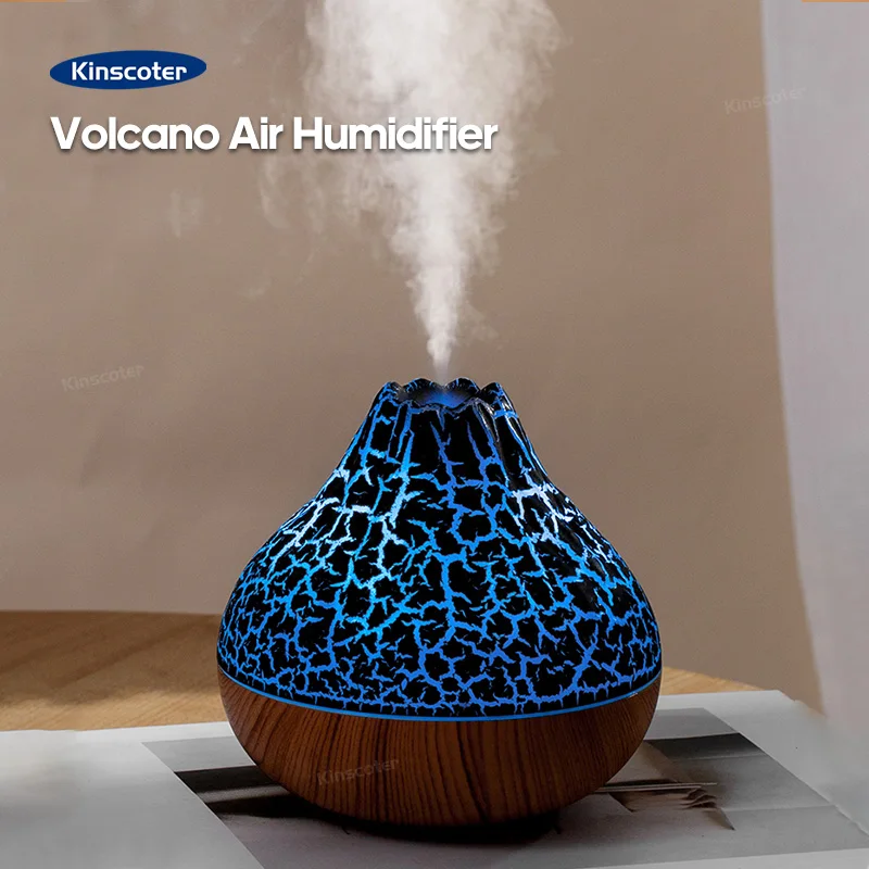 300ml Ultrasonic Volcano Air Humidifier Volcanic Portable Mini Humidifier Diffuser For Bedroom