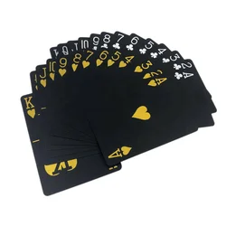 Custom Printing Paper Plastic Golden Poker Set Box Gold Plated Playing Cards