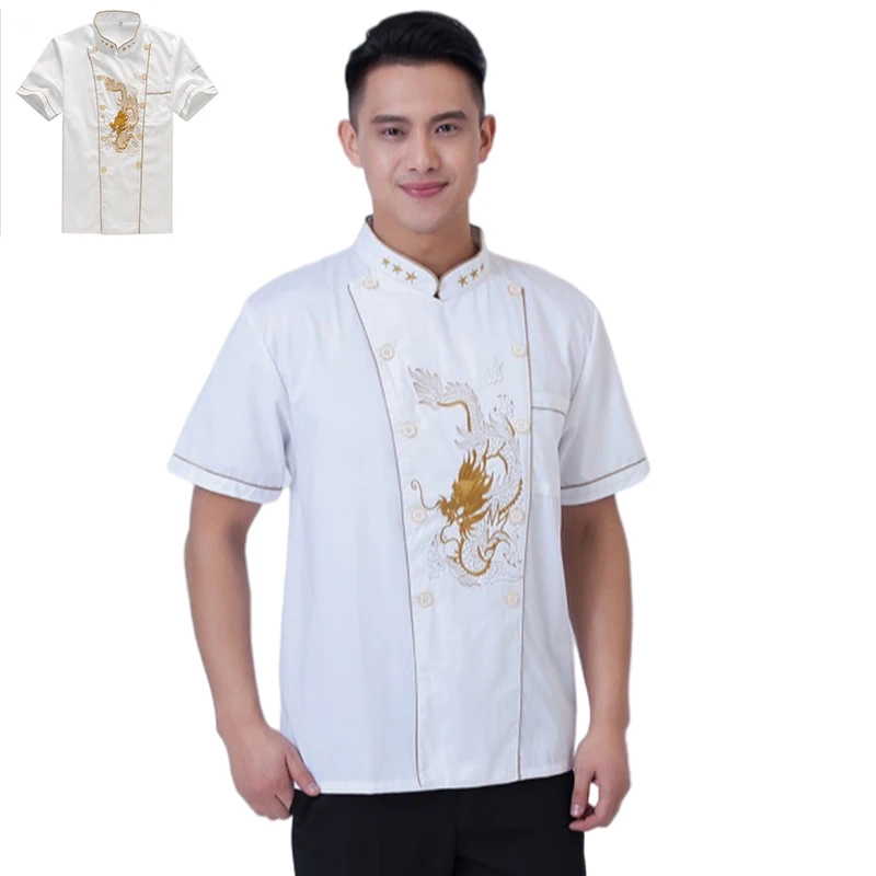 Chinese style chef uniform  chef clothing for hotel and restaurant bar work clothes