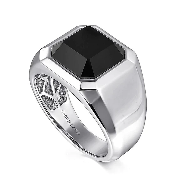 925 Jewelry men rings wedding bands Black only male wedding rings ring for men Factory Source