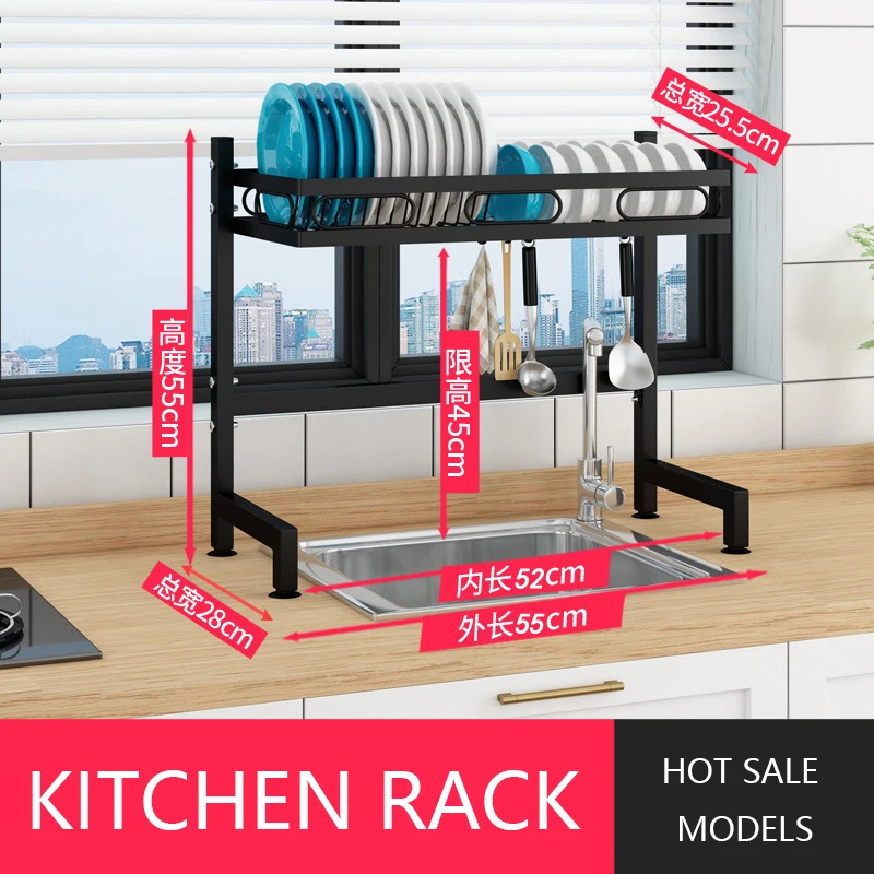 Simplicity Stainless Steel Dish Drainer Rack Kitchen Over The Sink Dish Drying Rack