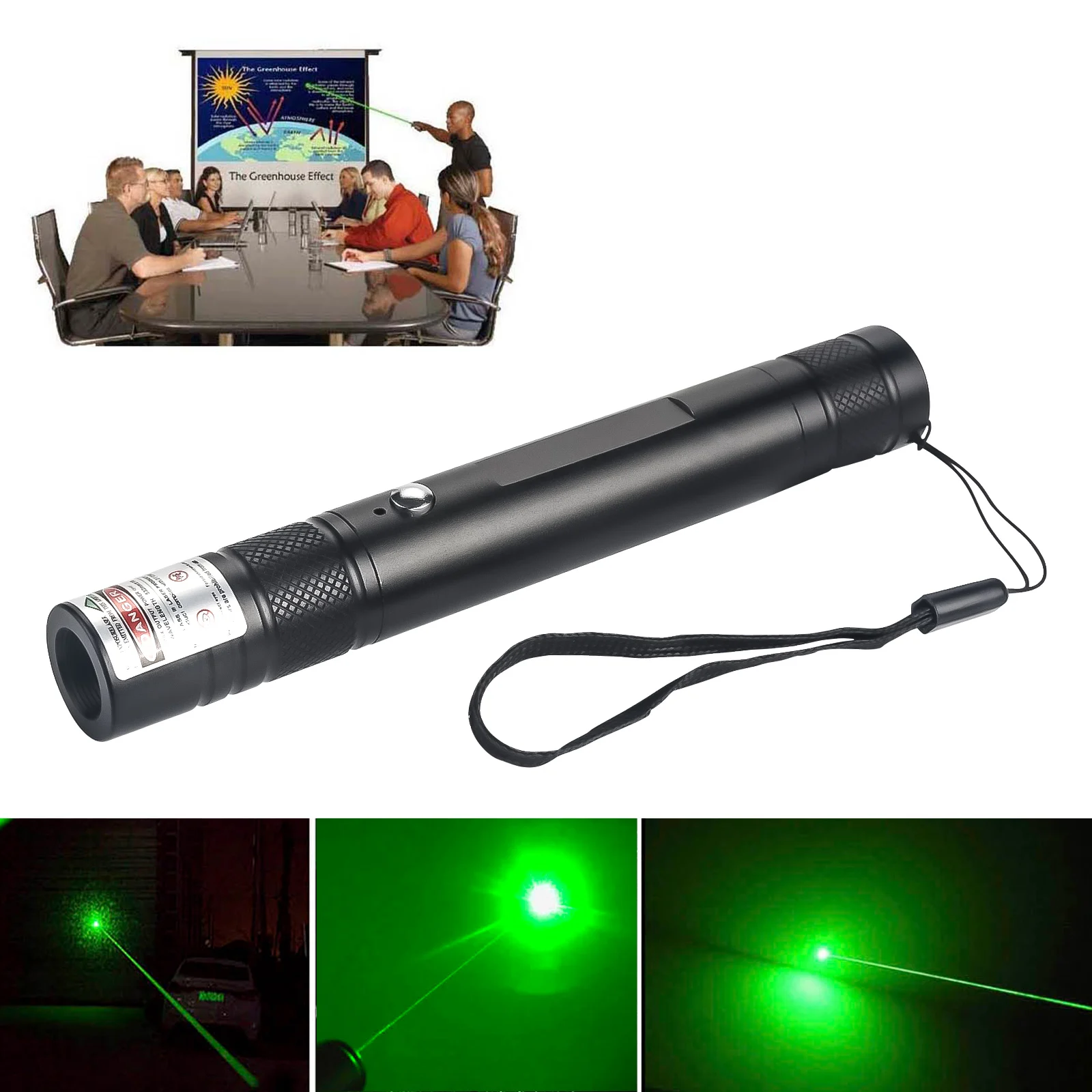 Powerful 50mw Aluminum Rechargeable Torch Long Distance Astronomy 532nm Green 303 LED Laser Pointer For Pointer Sky Star Hunting