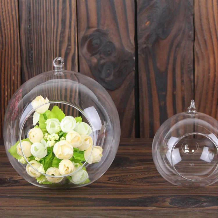 Party Suppliers Wedding Decorations DIY Promotional Decorative Hanging Open Candle Glass Ball
