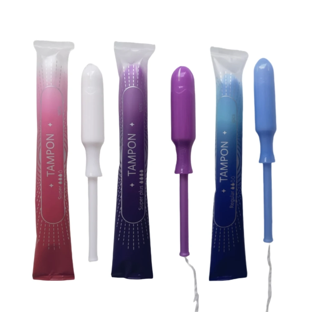 Bulk Menstrual tampons 100% Cotton Strong Absorbent Period Clean Applicator Tampon