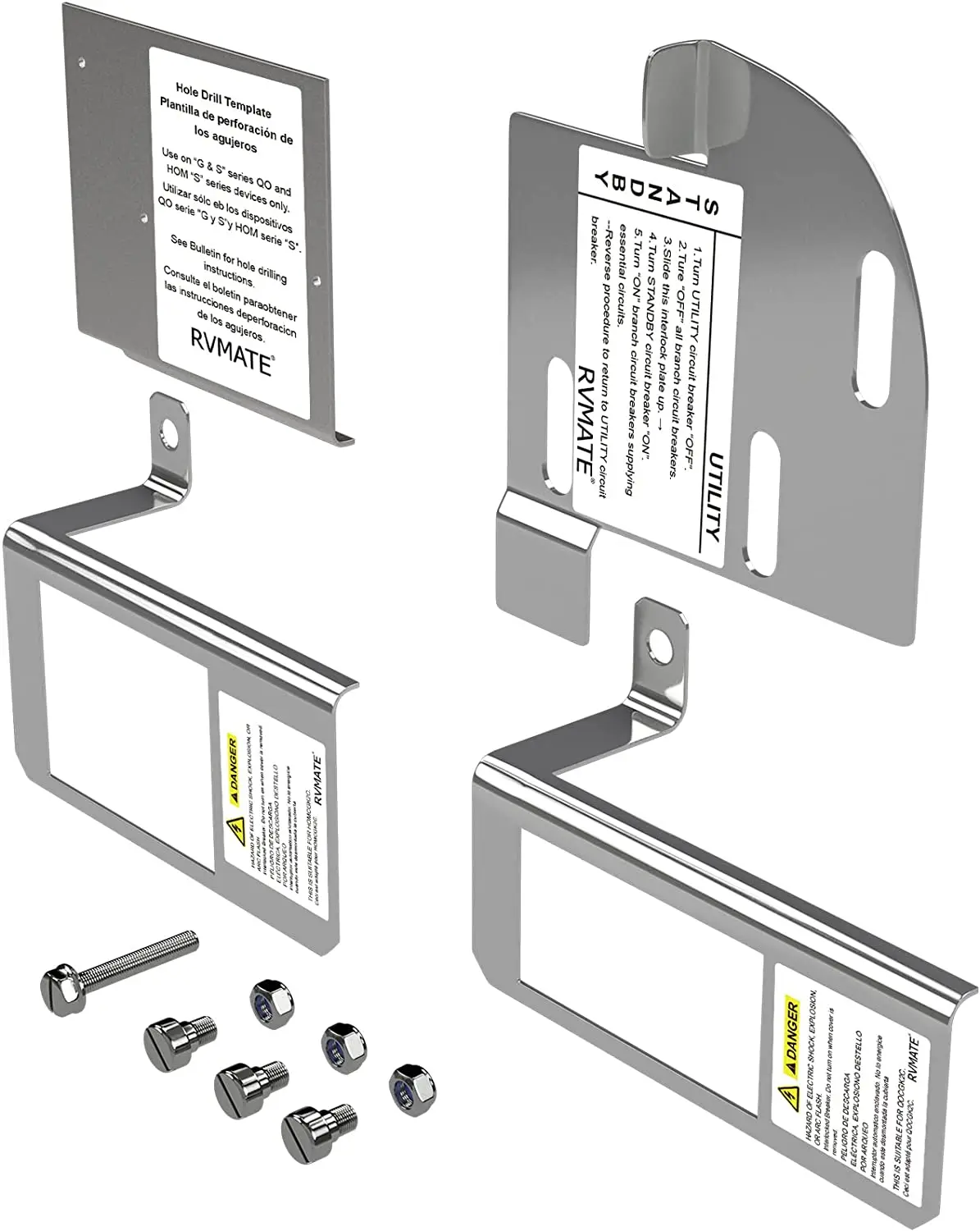 HT005 Generator Interlock Kit for Square D QO & Homeline 150 or 200 Amp Main Breaker Panel, Easy Assembly