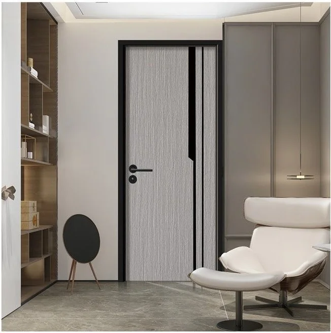 Modern design eco friendly muting wood waterproof bathroom door aluminum security door for home