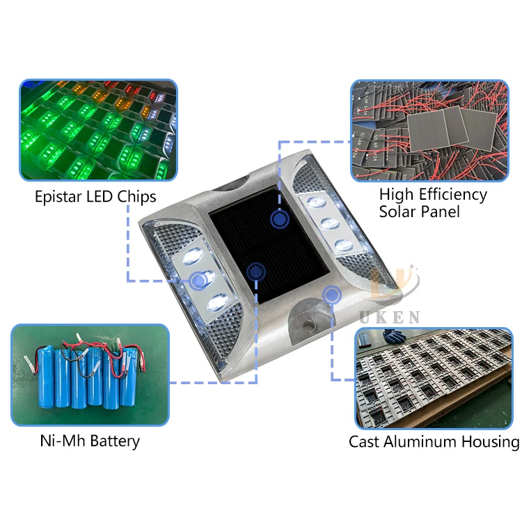 Outdoor Aluminum Street Bidirectional Cat Eye on Highway Square Deck LED Truck Solar Reflective Road Stud