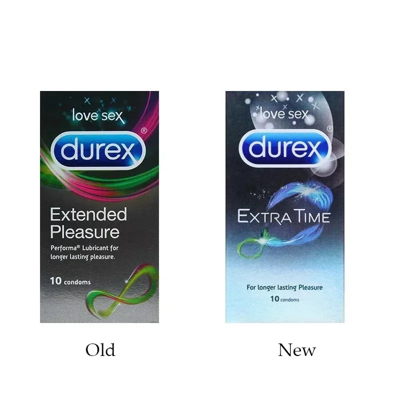 Durex Condom,Natural Latex Condoms Extra time for Extended Pleasure,Extra Thin Transparent Natural Rubber Condoms for Men