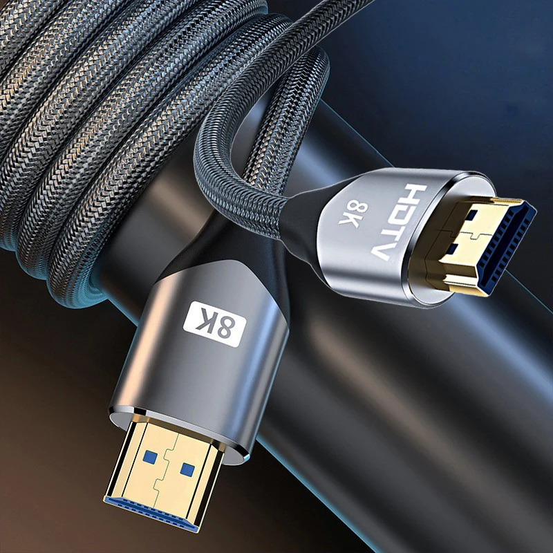 High Speed Bulk Fiber Optic HDMI 2.1 Cable Ultra HD 8K 60Hz 4K 120Hz Customized Mobile Video HDMI Cable For Phone to TV Computer