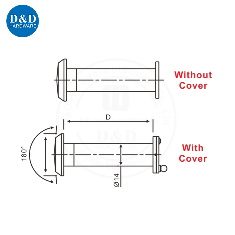Wide Angle and Good Security 180 Degree Antique Copper Door Spy Eye Hole Viewer For Hotel Home Bedroom