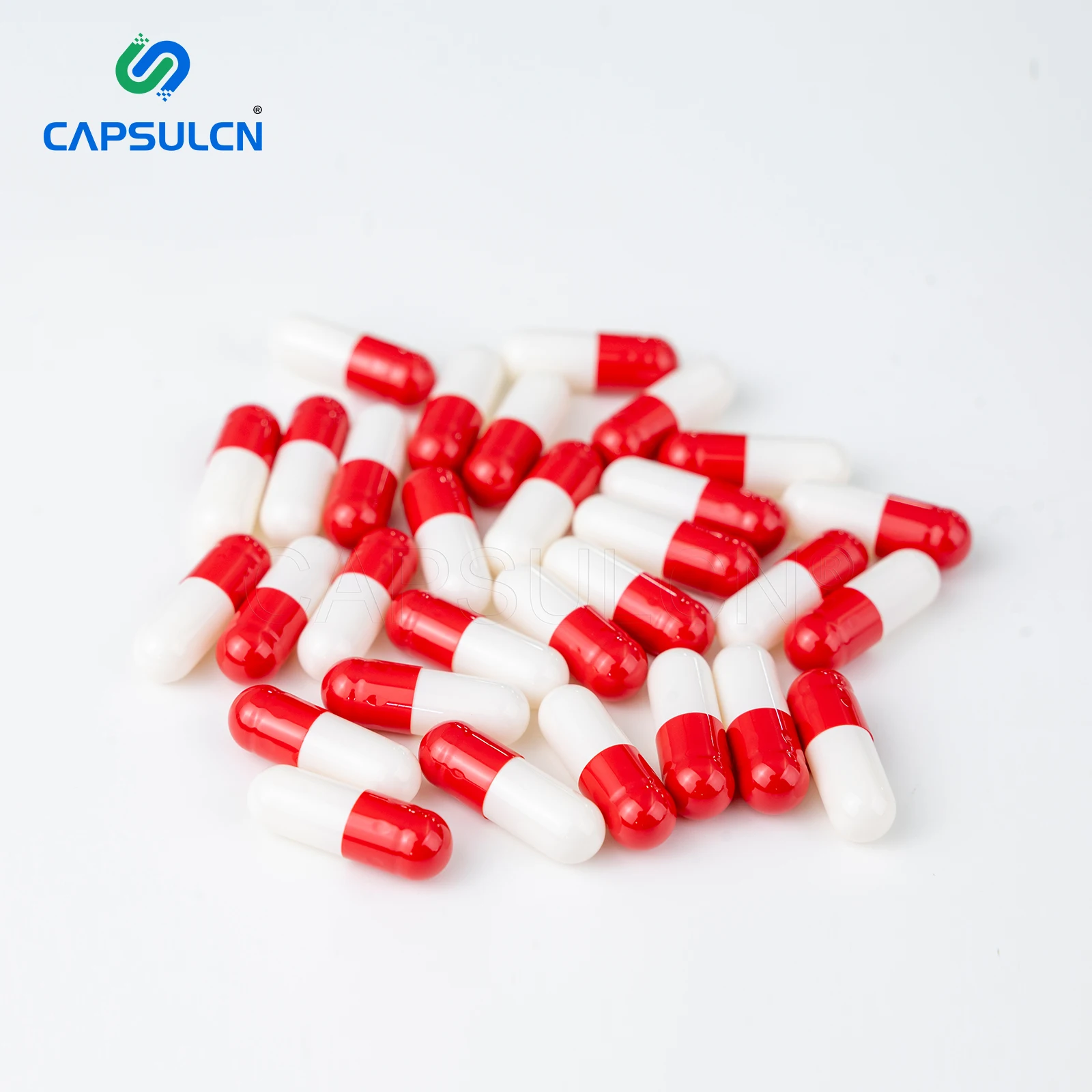 Kosher Certified Health High Reliability Orange Color Empty Gelatin Capsules Red And White Hard Capsules Have Separated Capsule