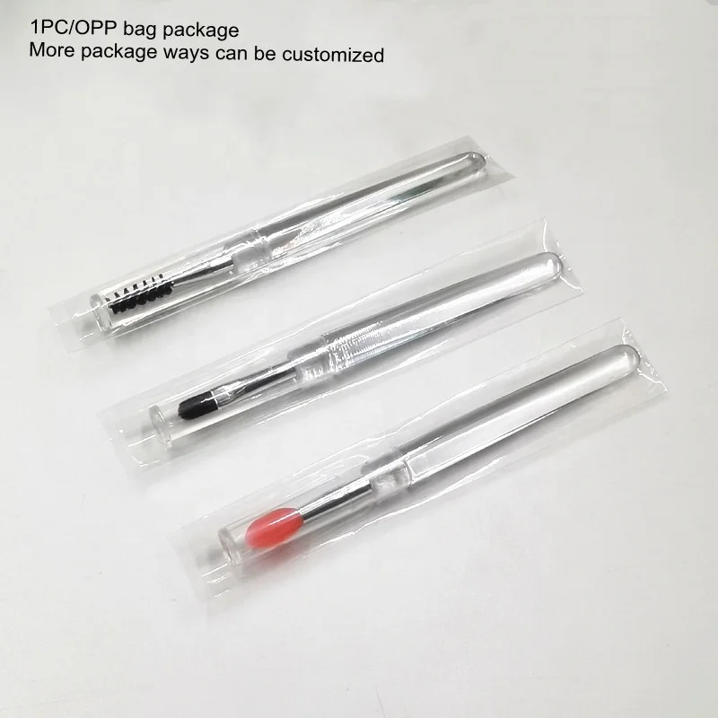 Nail Art Silicone Applicator Sticks Reusable Chrome Glitter Application Manicure Tool Easy to Apply Pigment Silicone Nail Brush