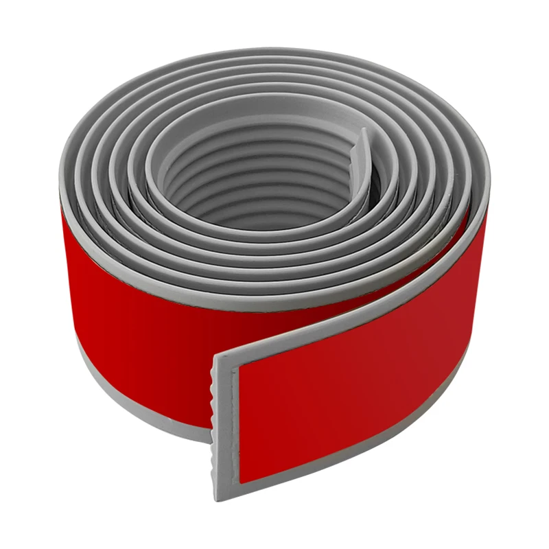 PVC Rubber Stair Treads with External Stair Edge Nosing Trim for Safety